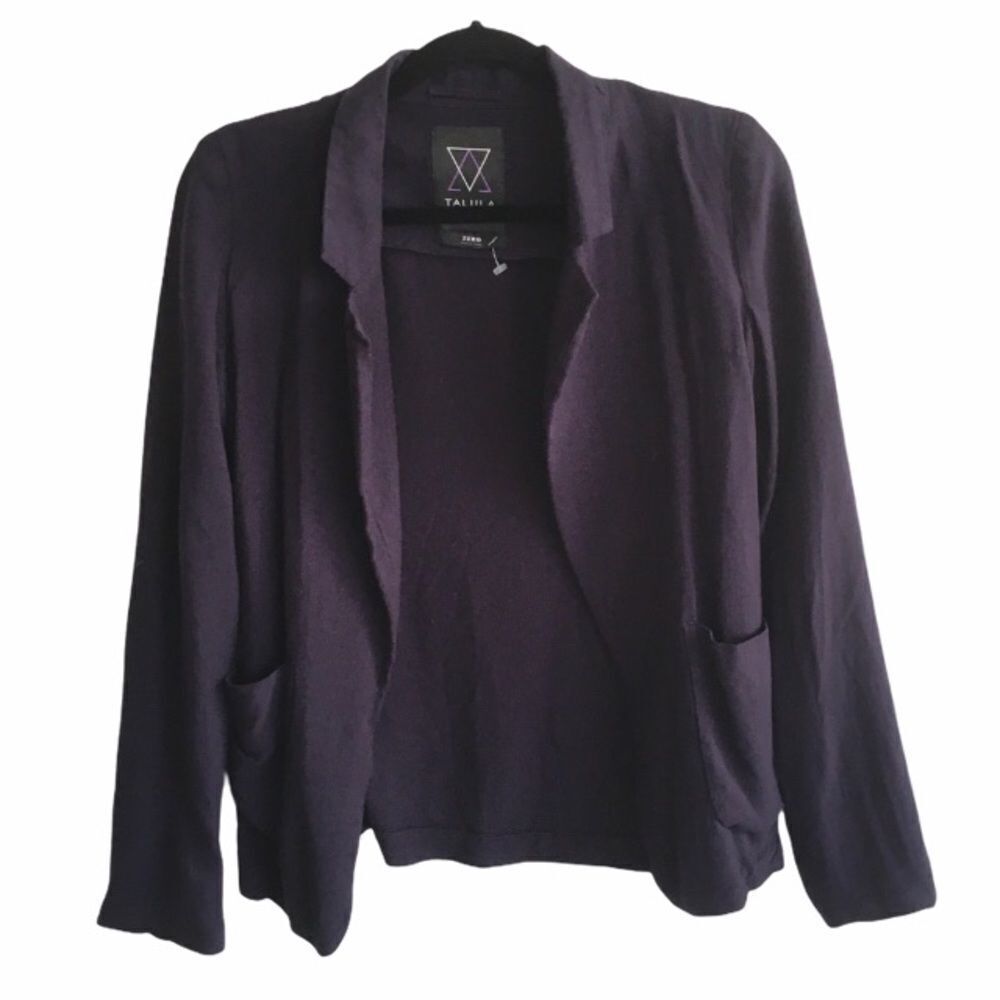 ARITZIA Talula Kent Lightweight Open Blazer Navy Blue 0